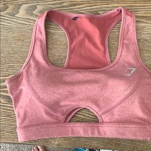 Pink gymshark padded bra